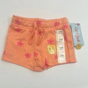 3/$15  Cat & Jack – Girls’ Peach Flower 12 Mnth Shorts